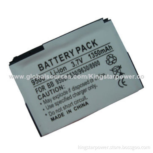 9500 Mobile Phone Battery for Blackberry 9500/9530/9630/8900, 3.7V/1,350mAh or OEM Capacity